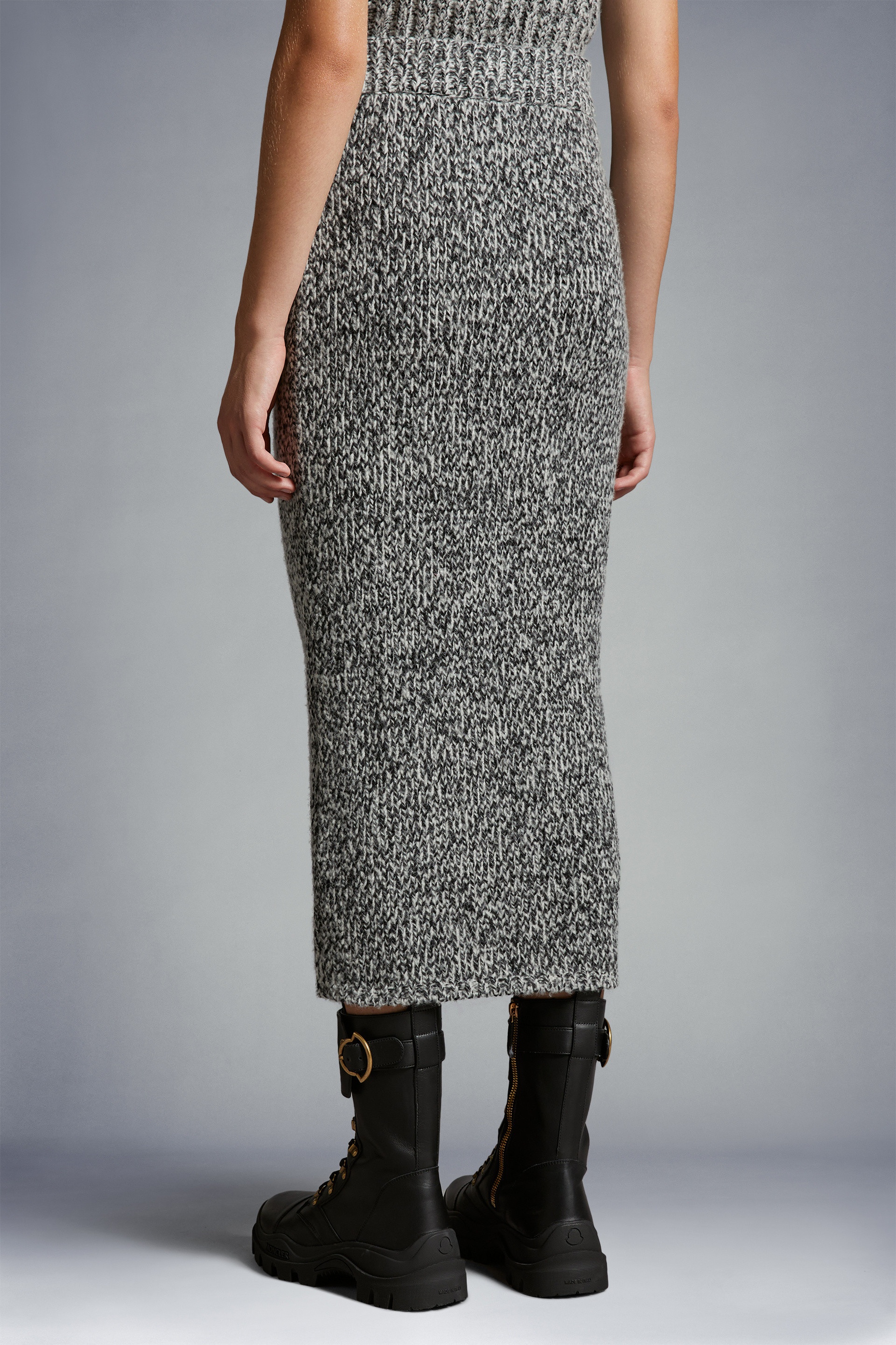 Mouliné Wool Pencil Skirt - 5