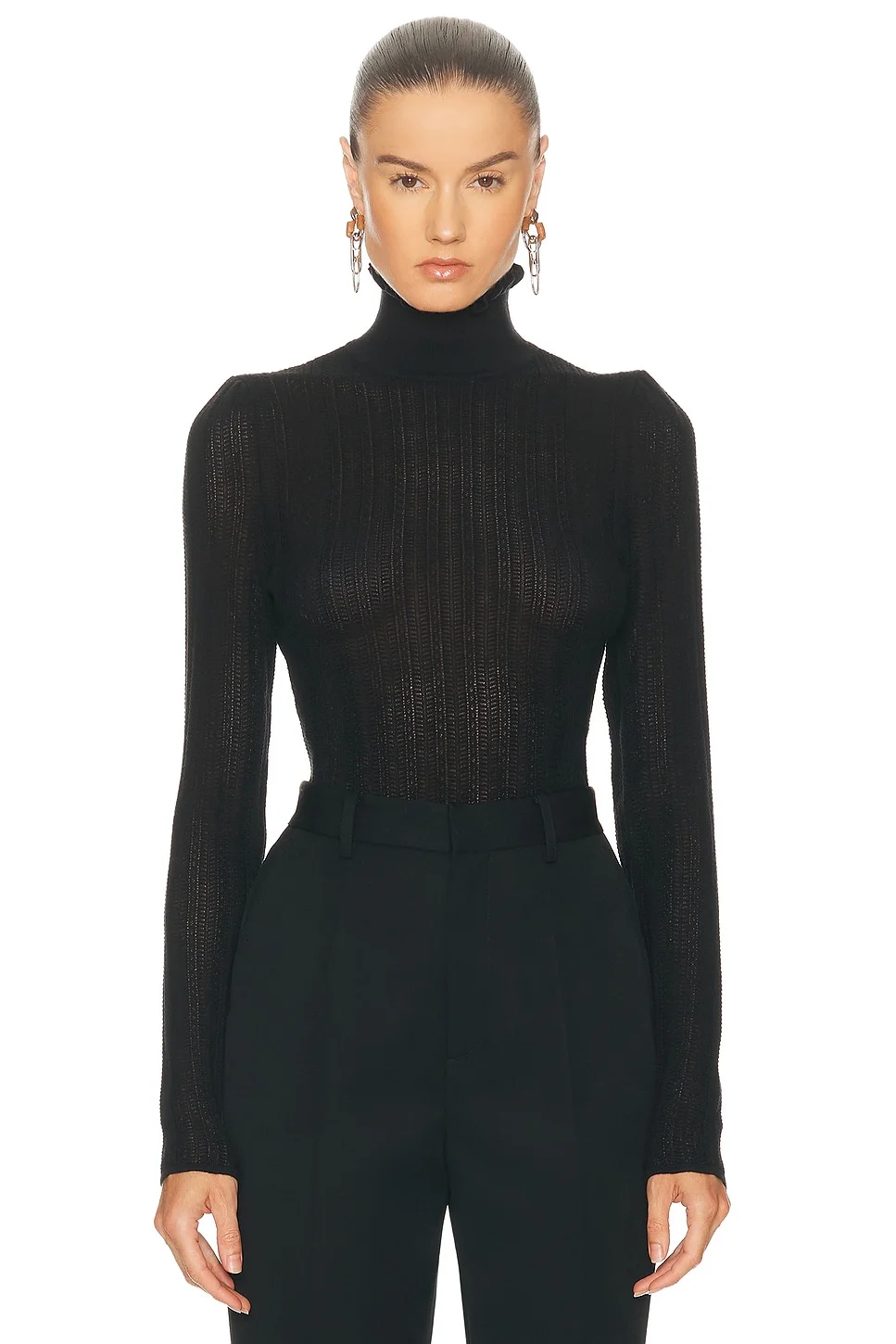 Long Sleeve Turtleneck Top - 1