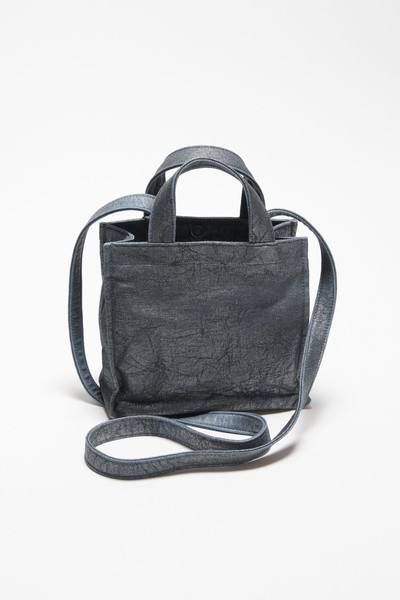 Acne Studios Logo mini shoulder tote bag - Silver/blue outlook
