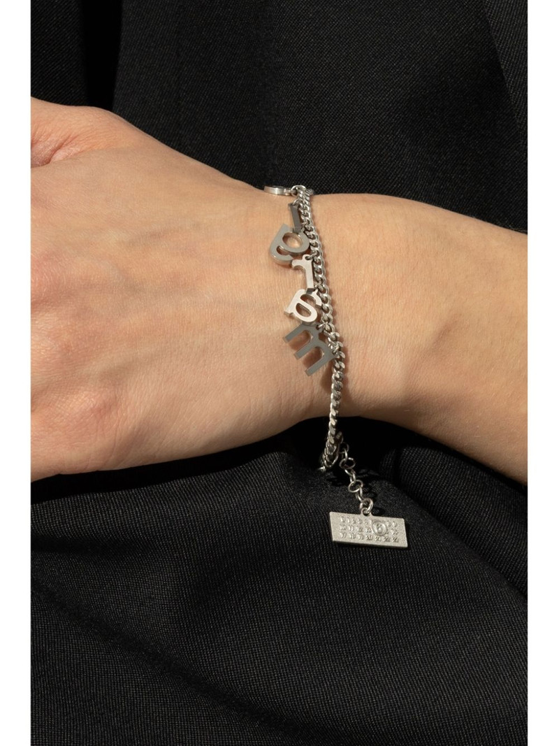 MM6 Maison Margiela logo-charm bracelet outlook