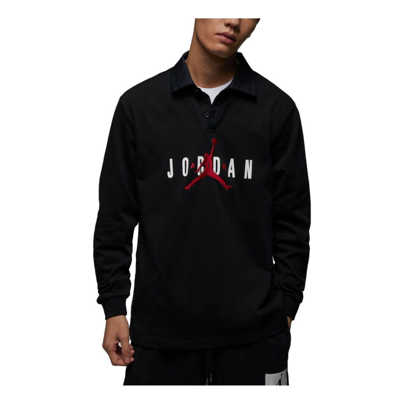 에어 요르단 SS23 Jumpman 로고 폴로 셔츠 '블랙' DV7655-010 - 1