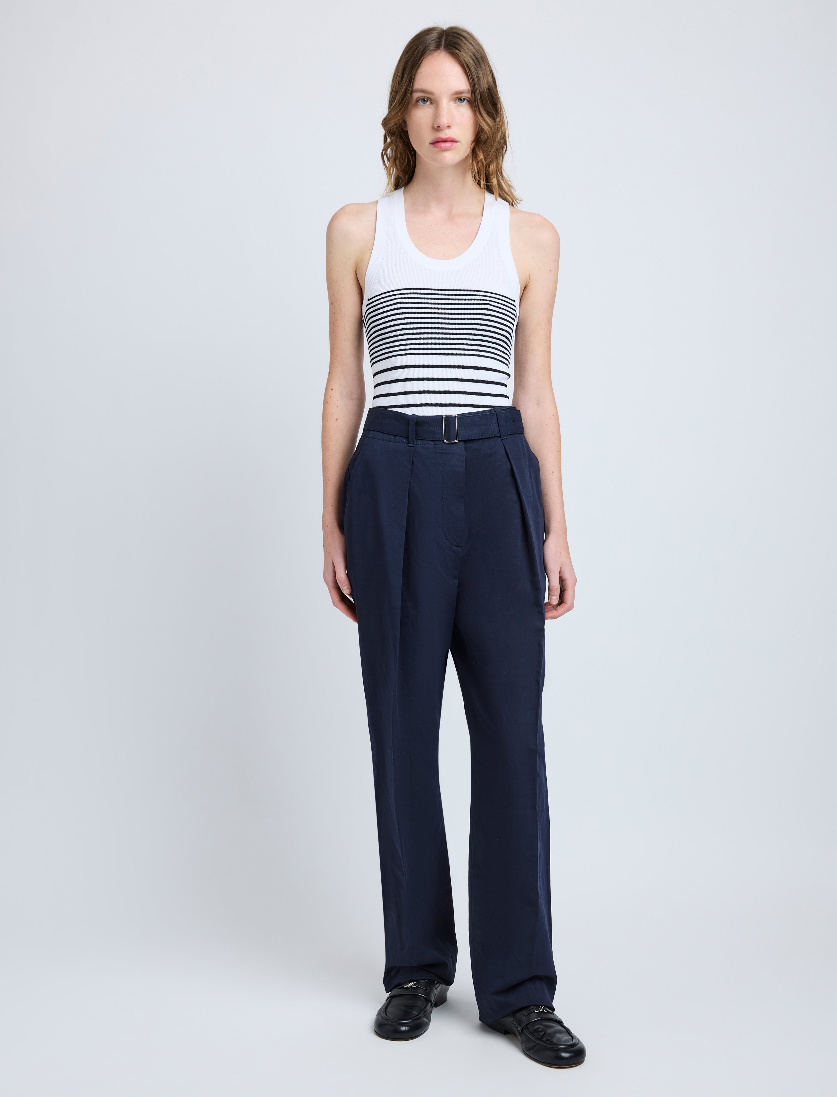 Vera Pant in Cotton Linen Suiting - 2