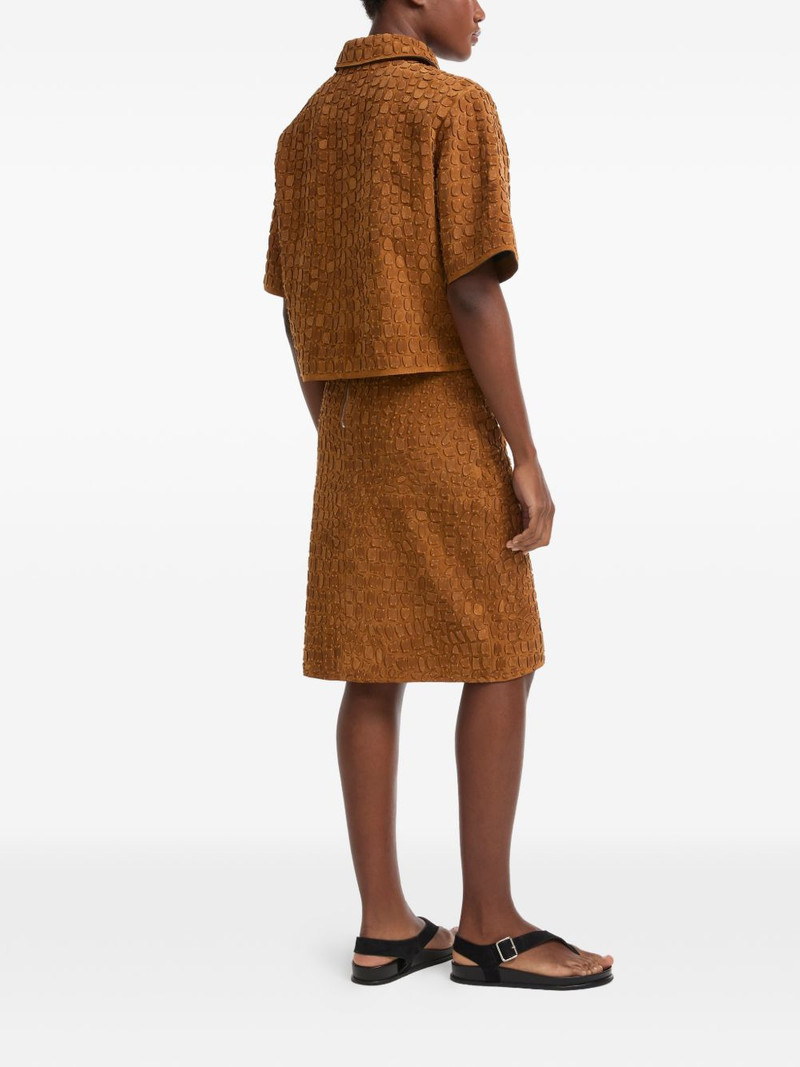 crocodile-effect midi skirt 3