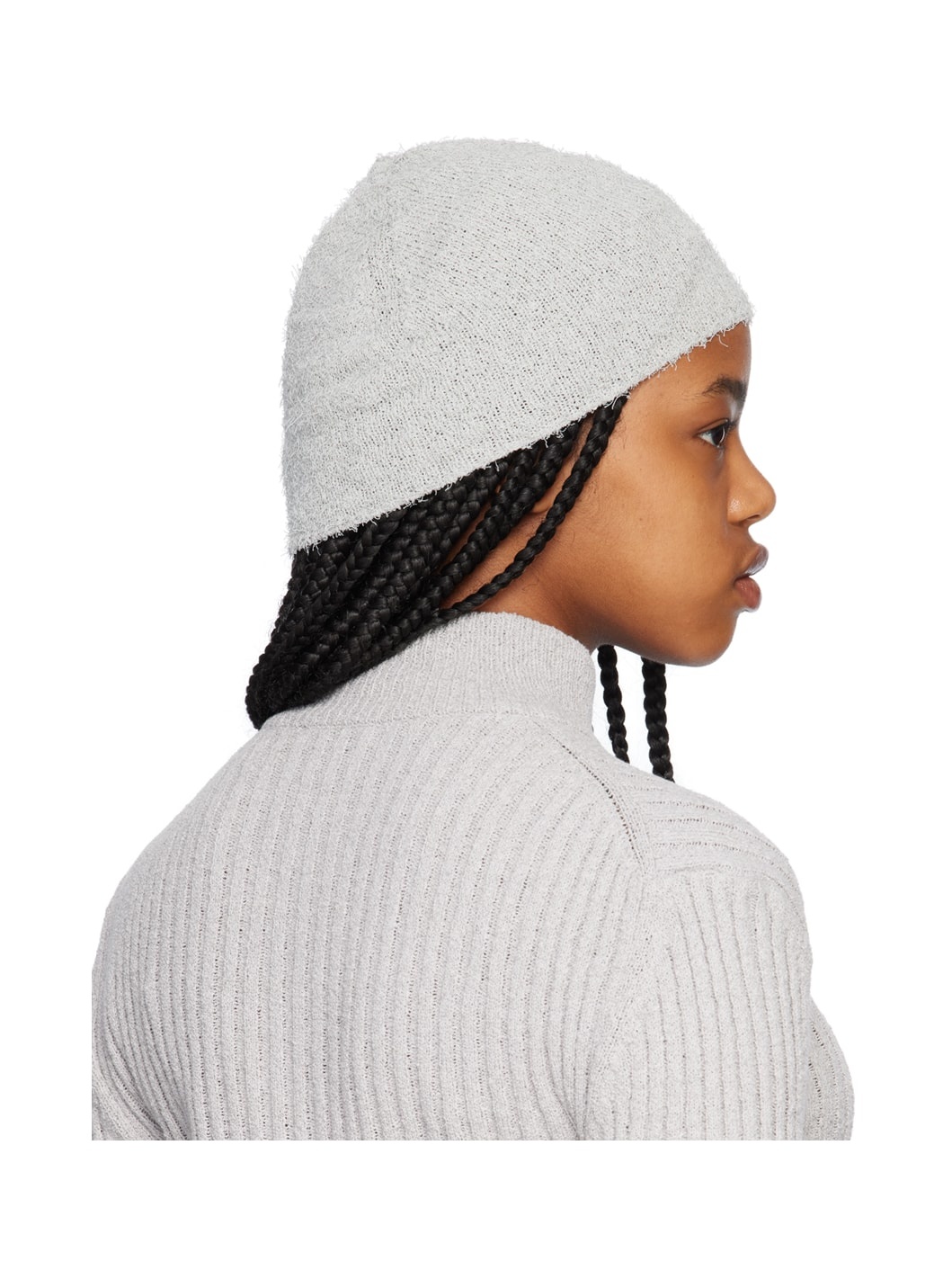 Gray Fancy Short Beanie - 3