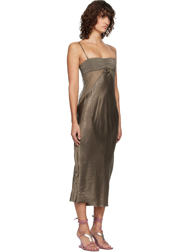 Gray Temple Combo Slip Midi Dress 2