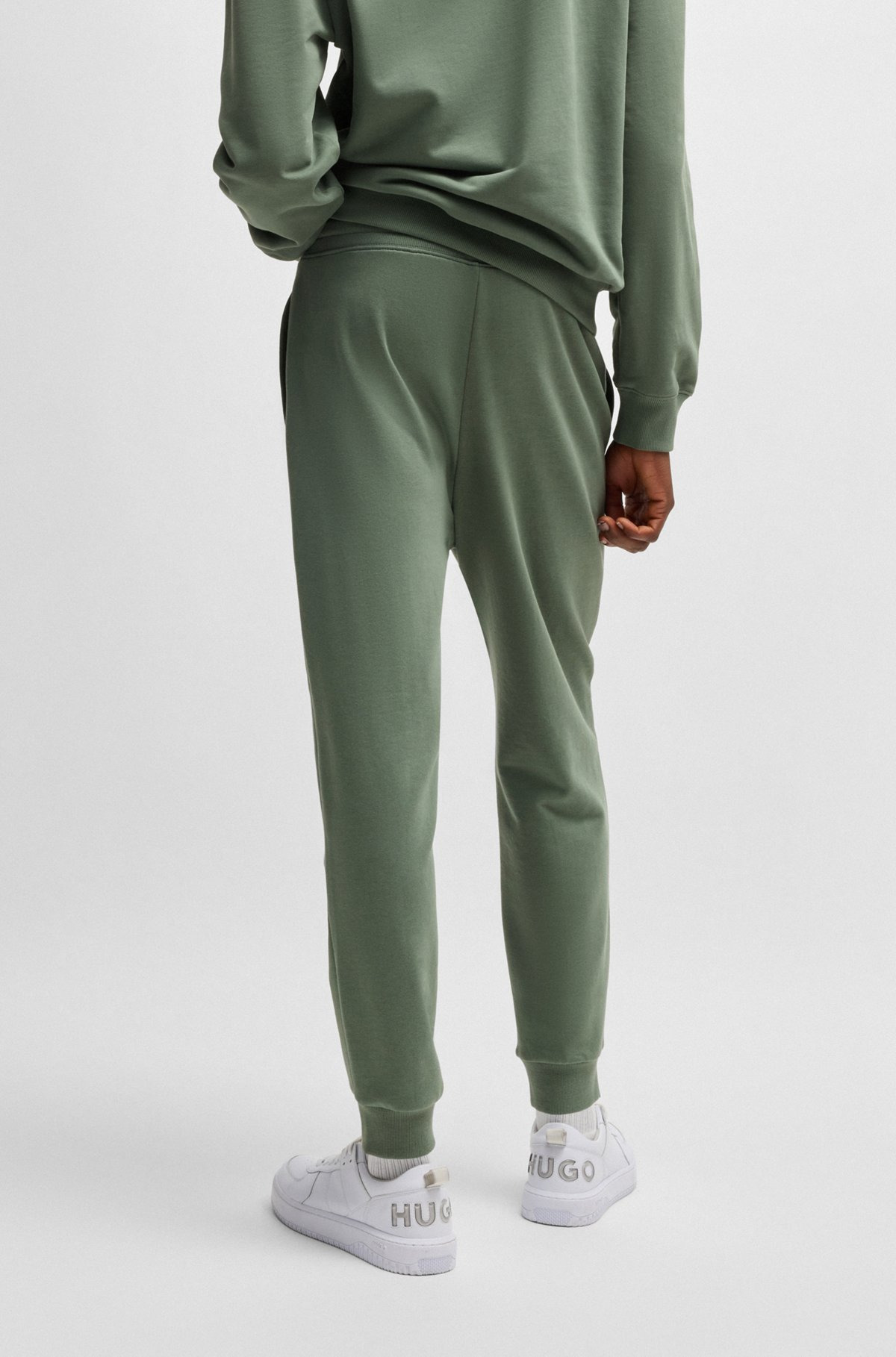 COTTON-TERRY TRACKSUIT BOTTOMS WITH LOGO PRINT - 5