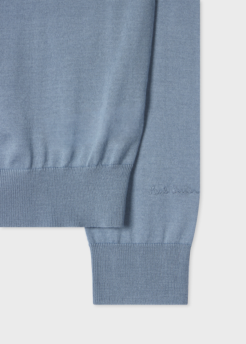 Paul Smith Light Blue Merino Wool Roll Neck Sweater outlook