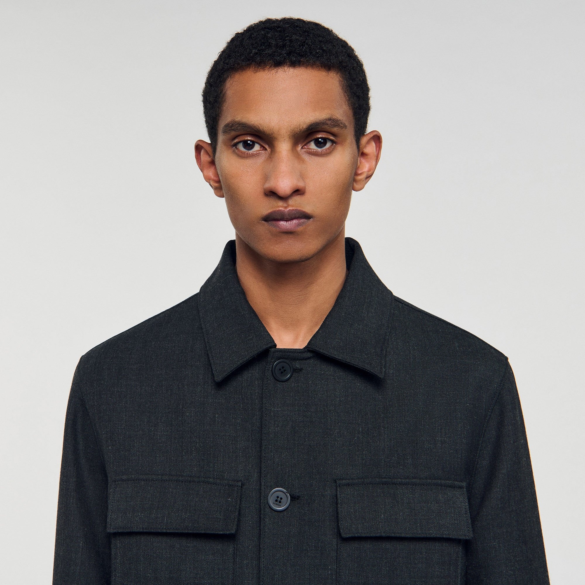 WOOL OVERSHIRT WITH POCKETS - 3