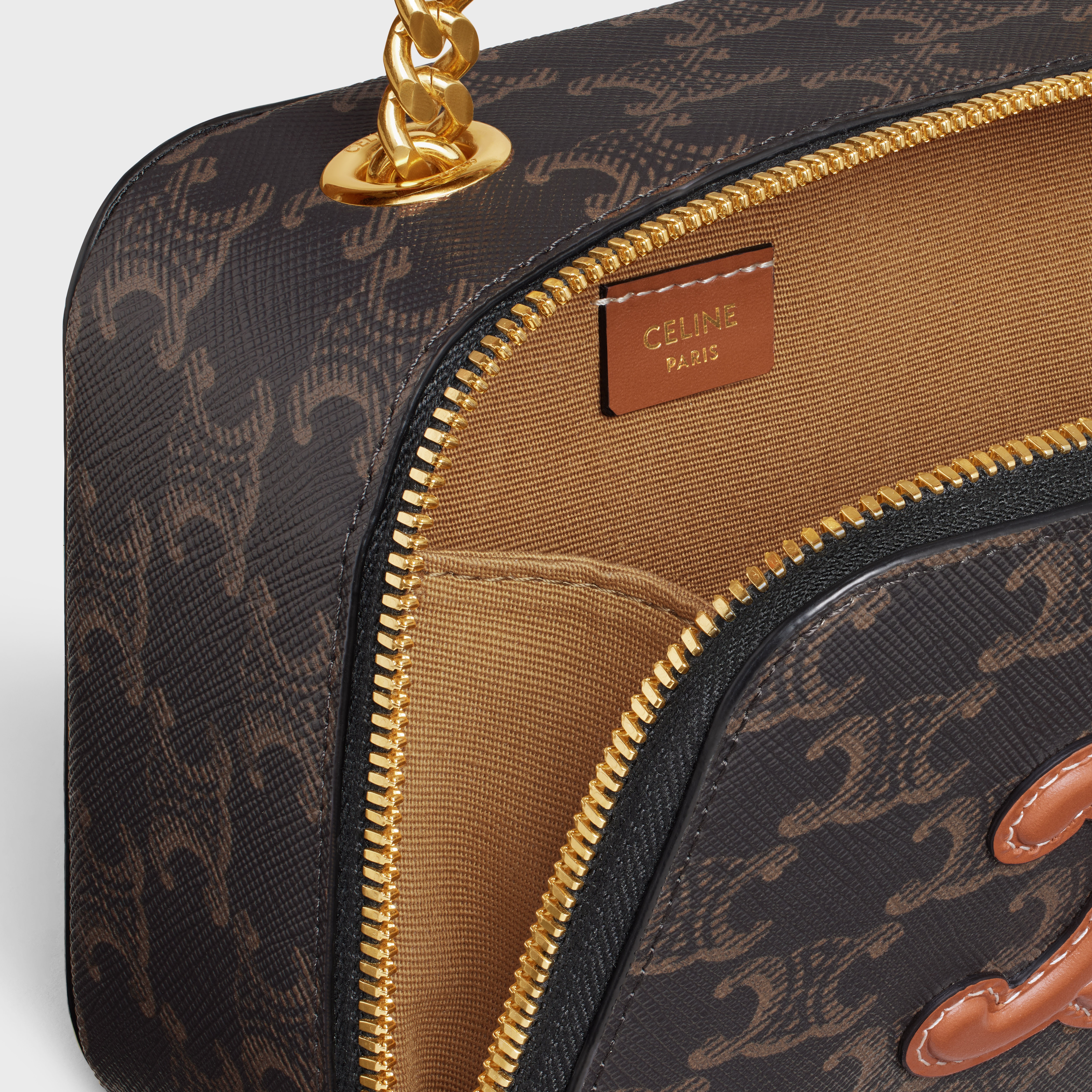 Box on chain CUIR TRIOMPHE in TRIOMPHE CANVAS and calfskin - 4