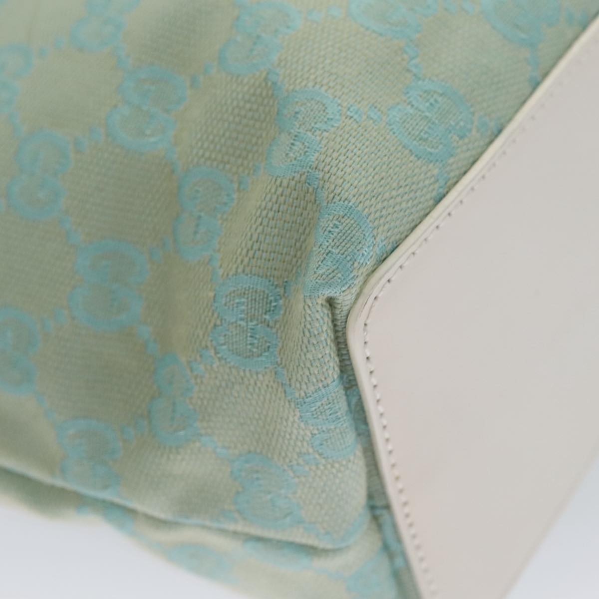 GUCCI GG Canvas Tote Bag Light Blue White Gold 002 1099 002 1099 - 13