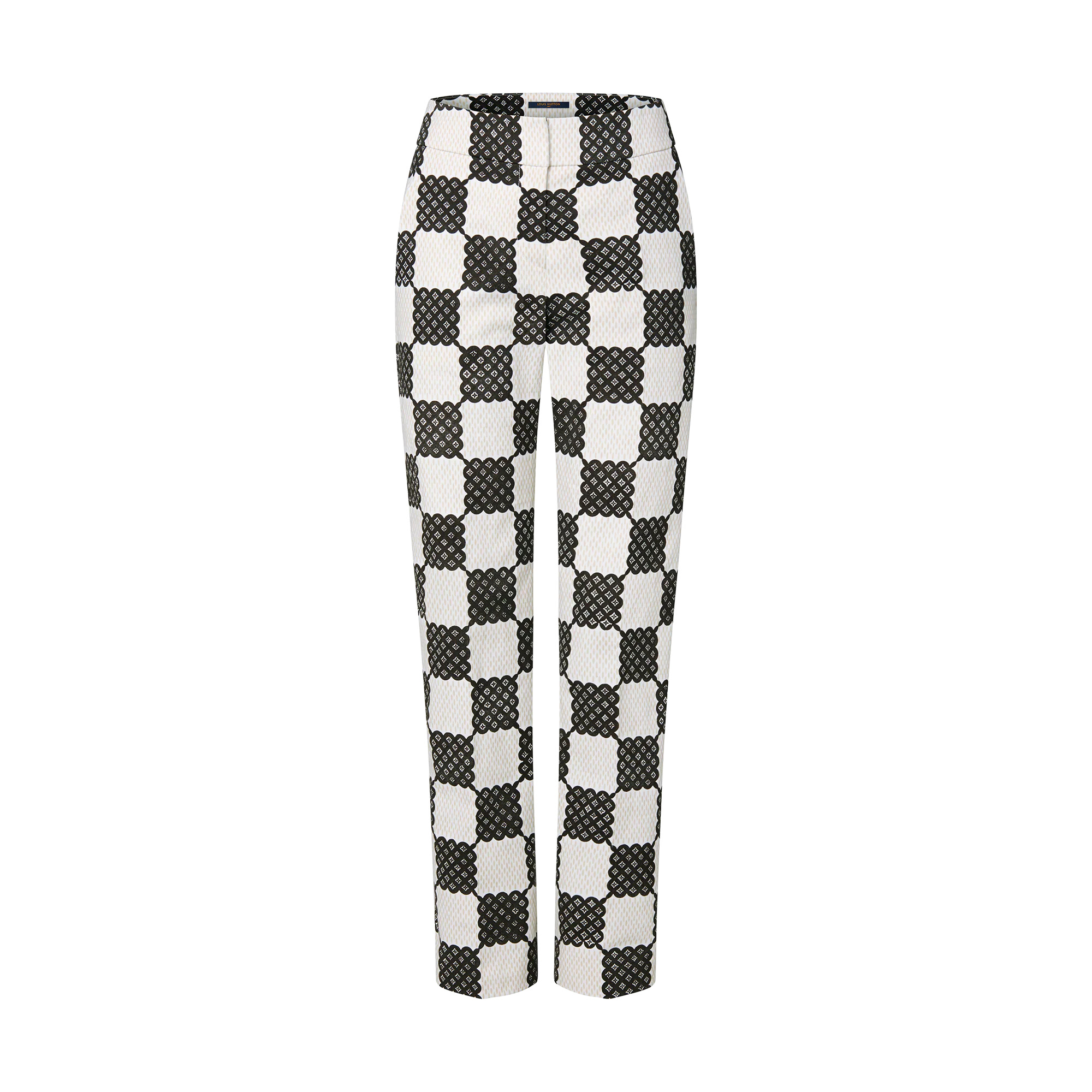 Bubble Damier Straight-Cut Pants - 1