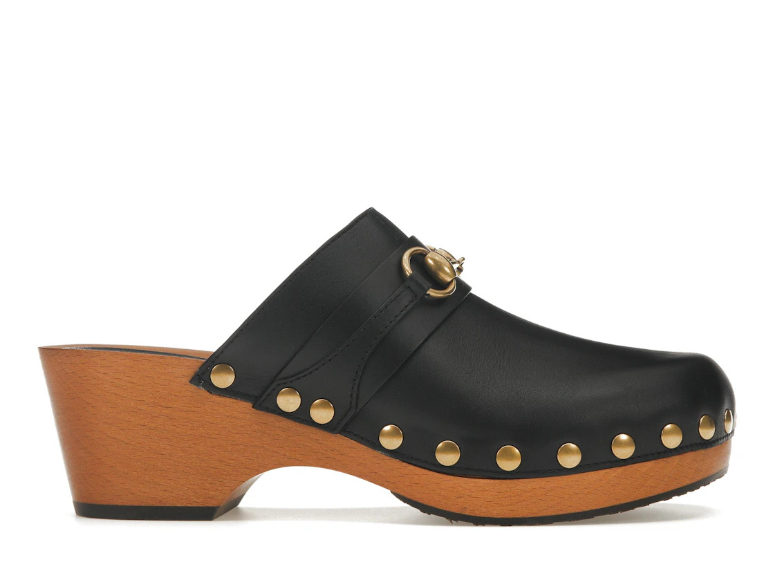 Gucci Horsebit 35mm Clog Black Leather - 1