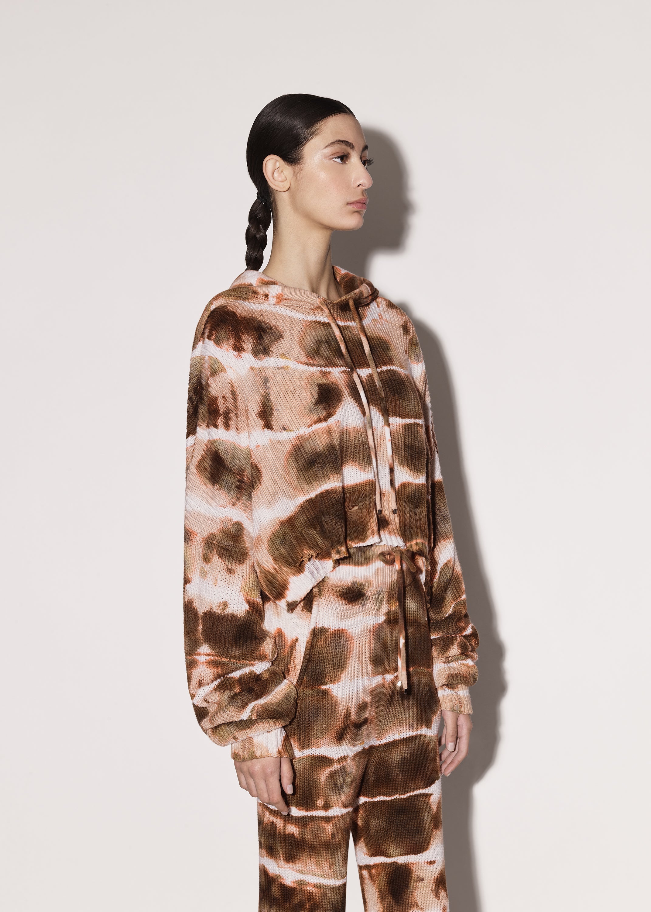 OVERSIZED TIE DYE RIB HOODIE - 4