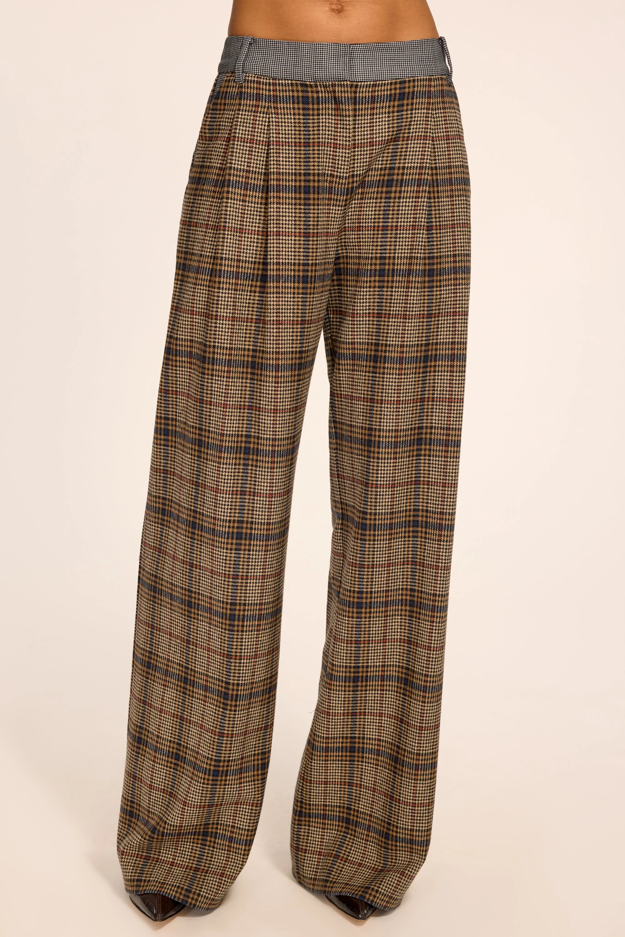 Leslie Plaid Tailored Pant - 1