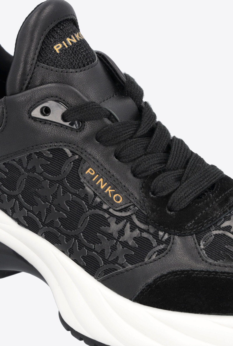 ARIEL SNEAKERS WITH LOVE BIRDS MONOGRAM MESH INSERT 4