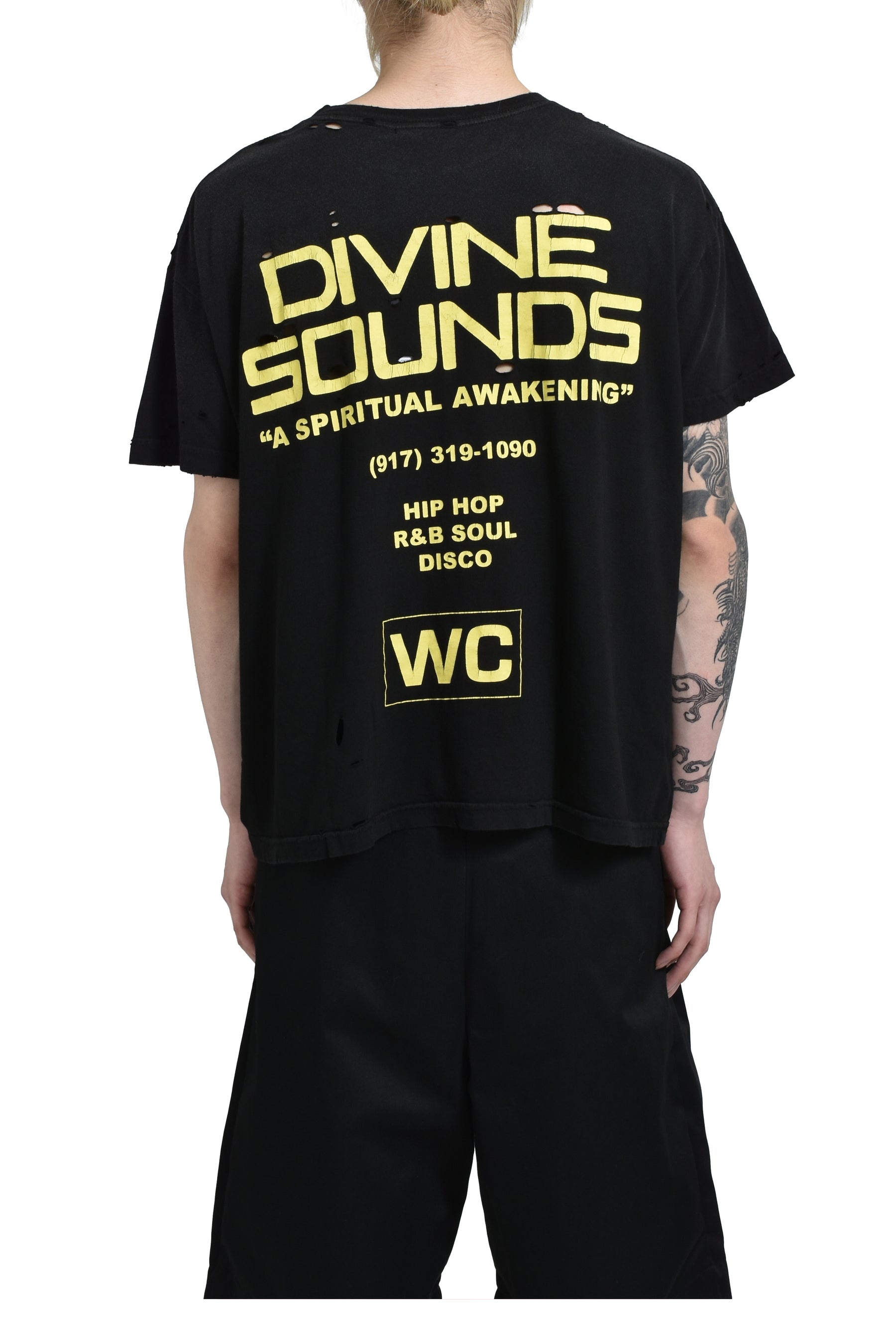 DIVINE SOUNDS DESTROYED EASY TEE / BLK - 2