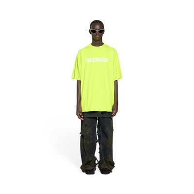 BALENCIAGA Caps T-shirt Boxy Fit in Fluo Yellow outlook
