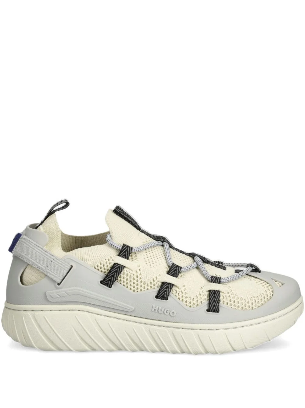 lace-up panelled sneakers - 1