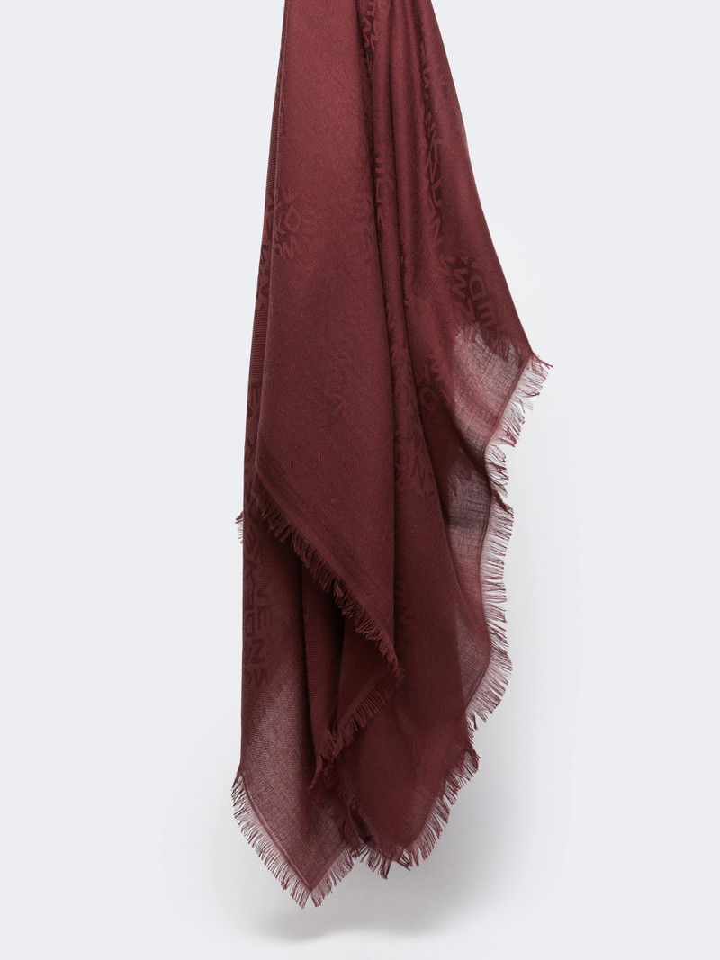 BALLO Jacquard-knit modal and cashmere shawl - BORDEAUX 1