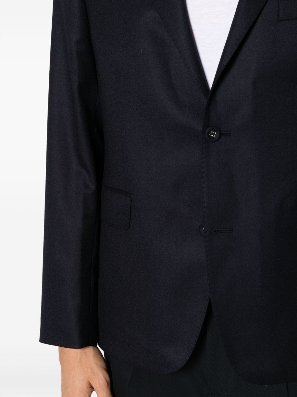tailored single-breasted wool blazer - 5