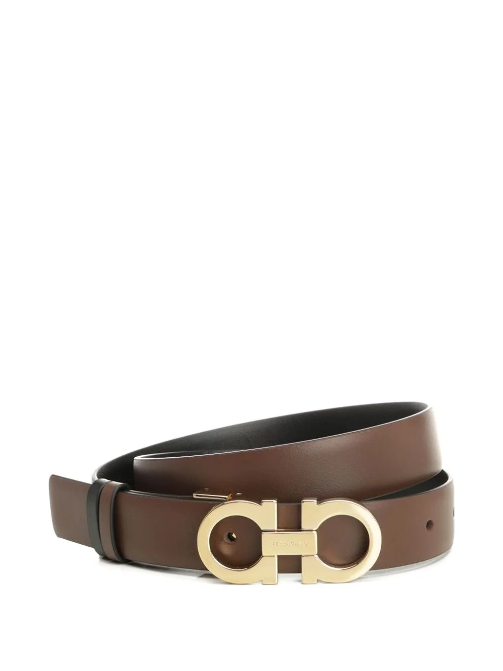 Gancini reversible leather belt - 1
