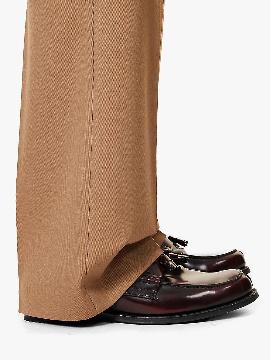 Preely pressed creases flared-leg regular-fit wool trousers - 5