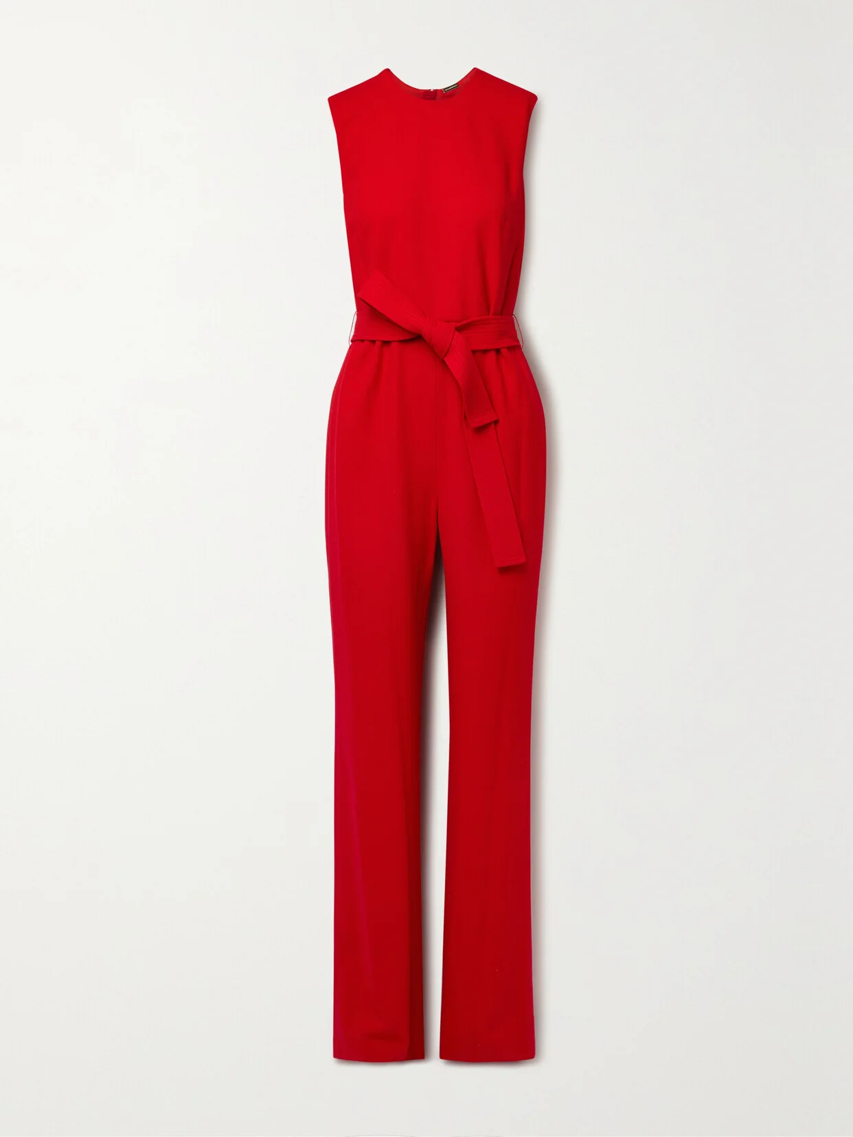 Belted Wool-crepe Jumpsuit - 1