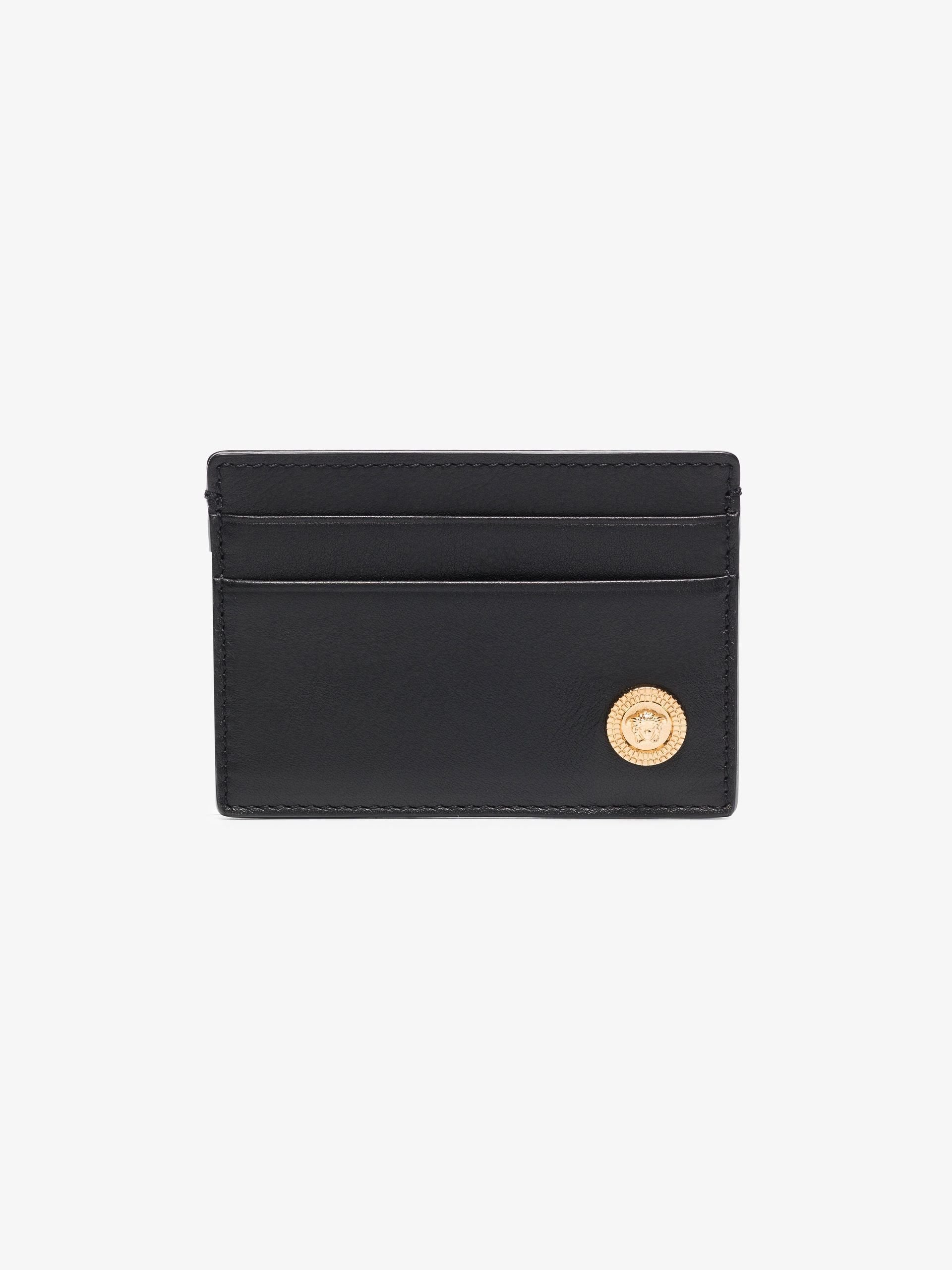 Black La Medusa leather card holder - 1