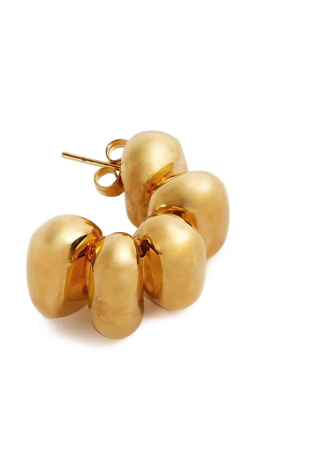 PUFFY EARRINGS / gold - 2