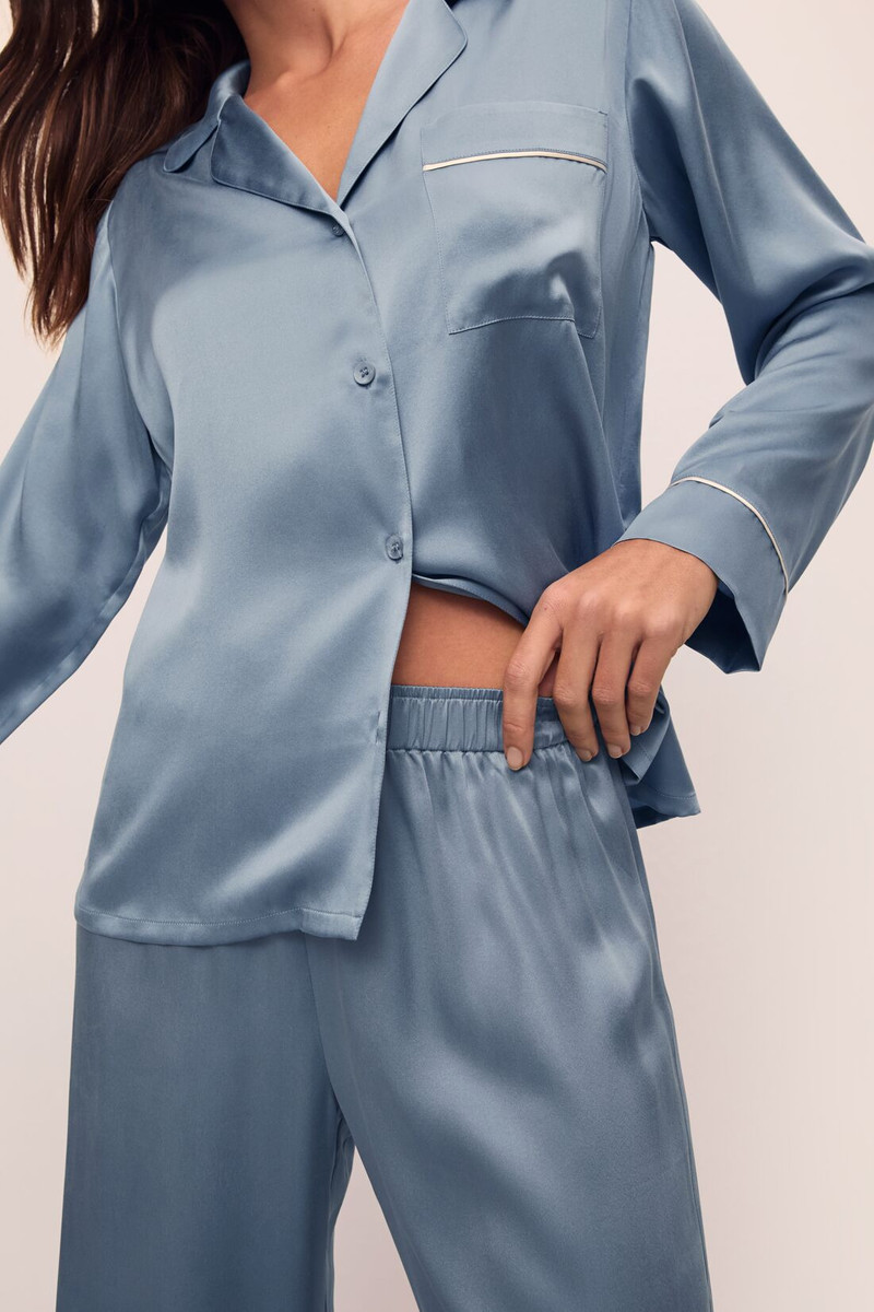 eberjey Inez Washable Silk Long PJ Set outlook