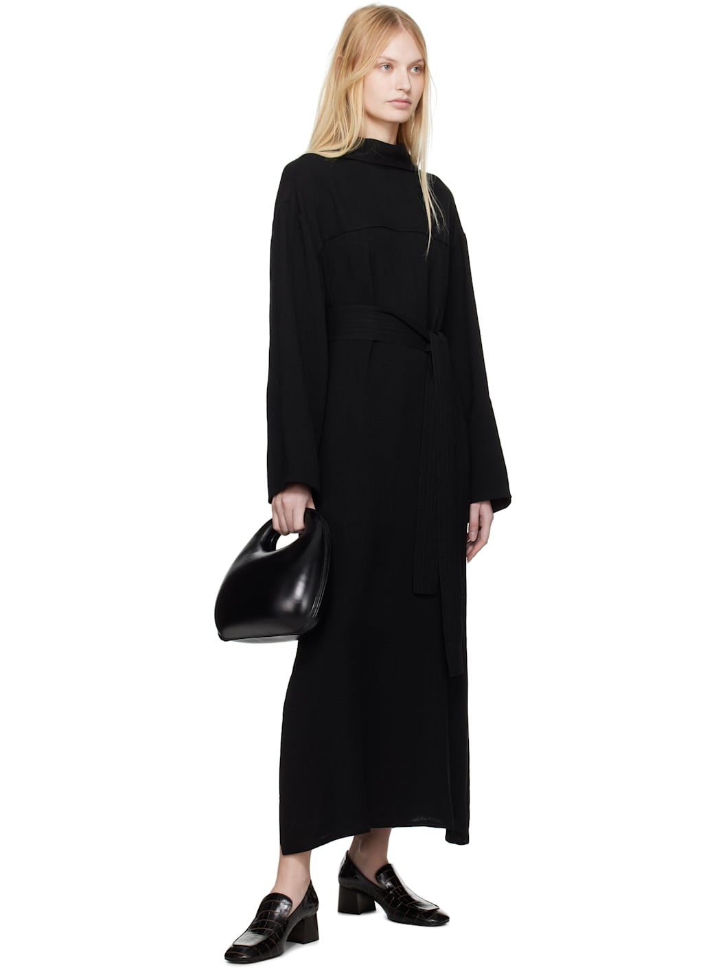 Black Reva Midi Dress - 4