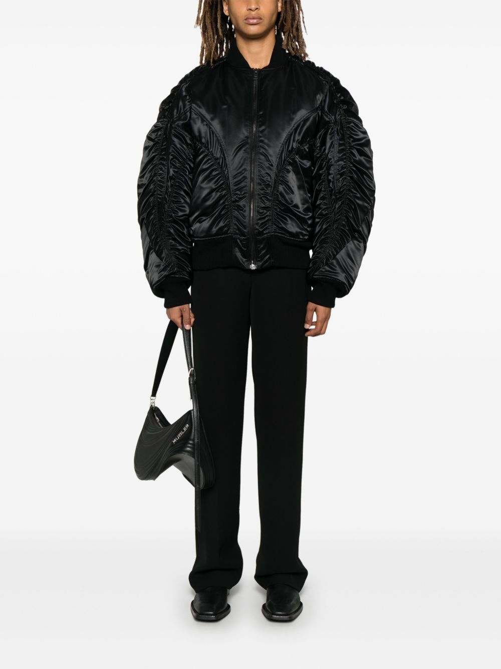 satin bomber jacket - 2