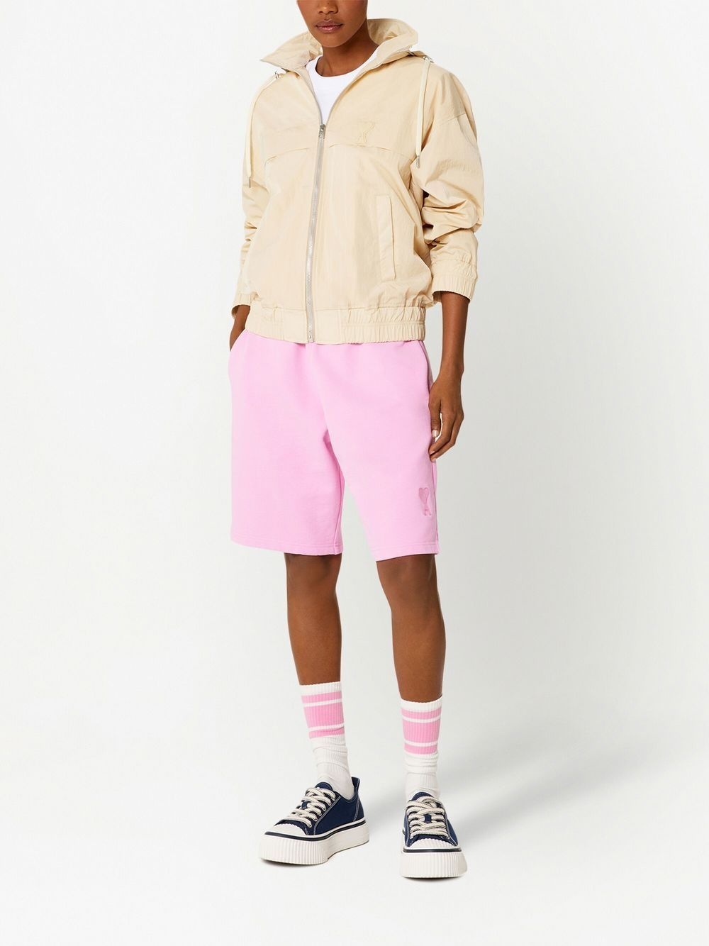 embroidered-logo track shorts - 3