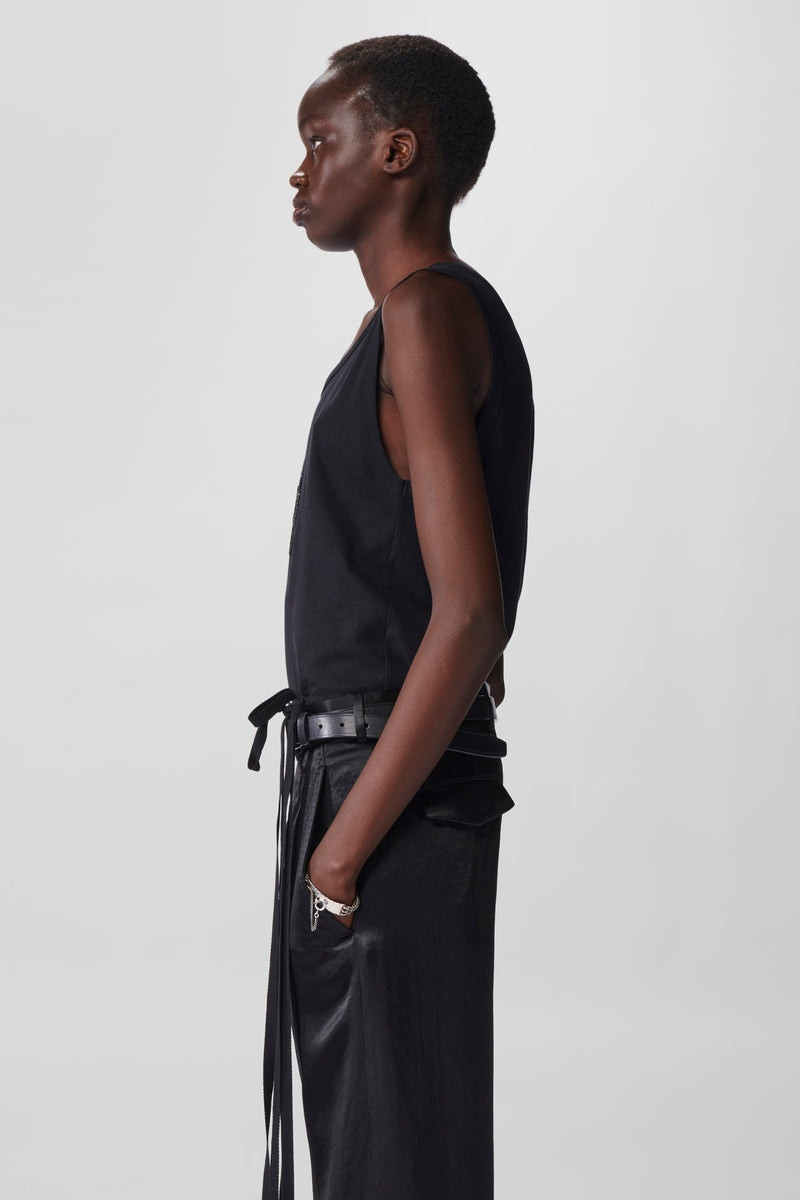 Ann Demeulemeester Seva Tank Top Milner Black outlook