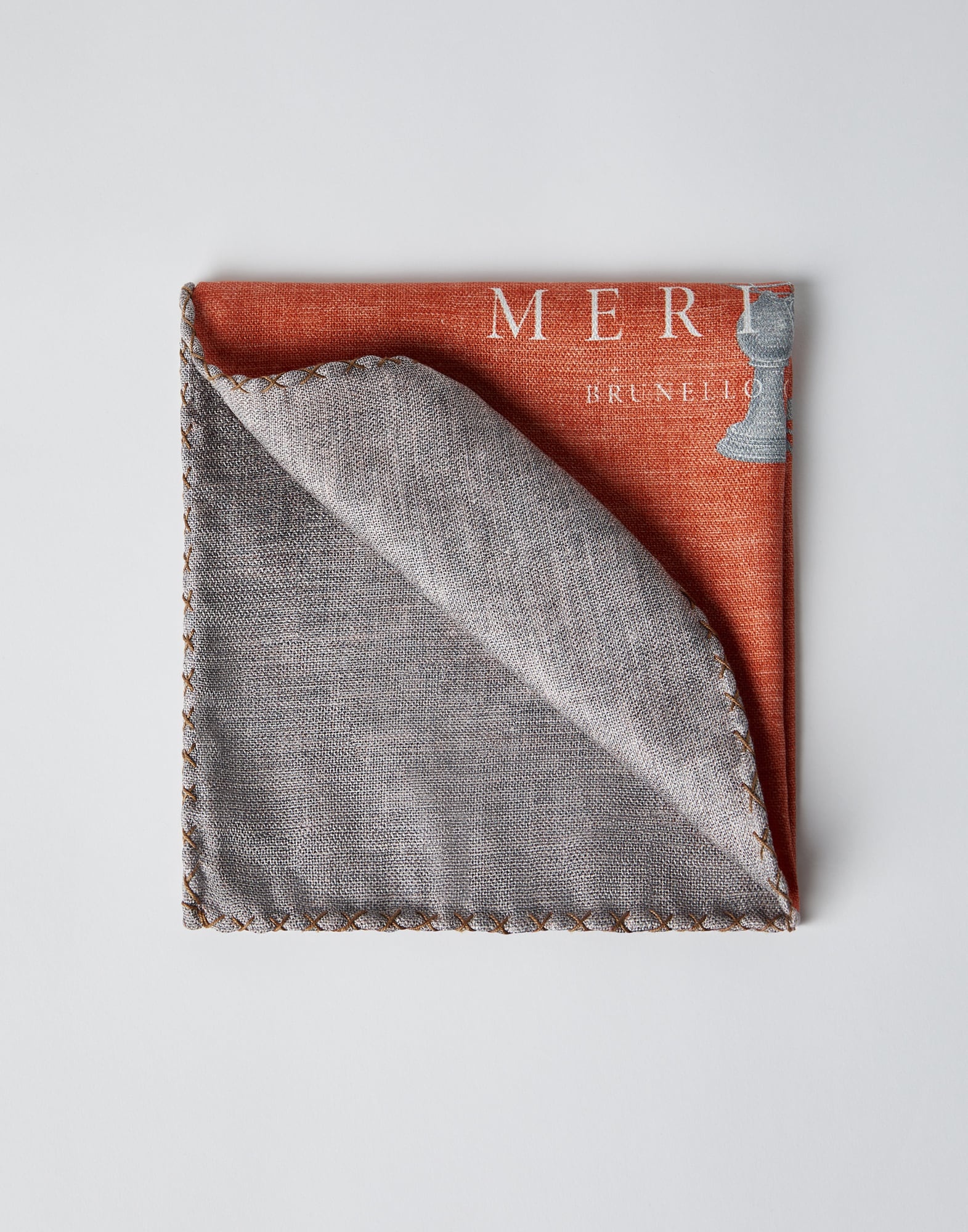 Silk pocket square with print - 1