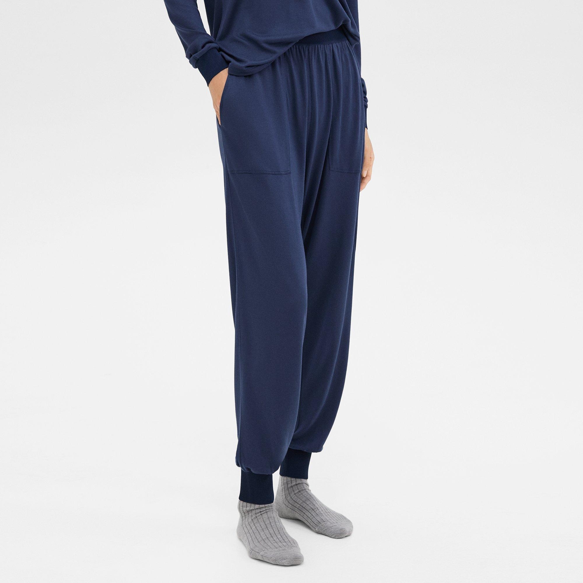 Ribbed Cuff Jogger in Silk-Modal - 5
