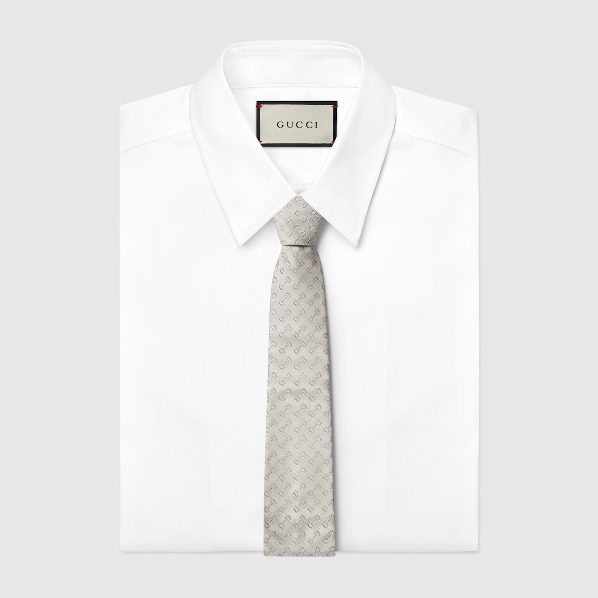 Horsebit silk jacquard tie - 2