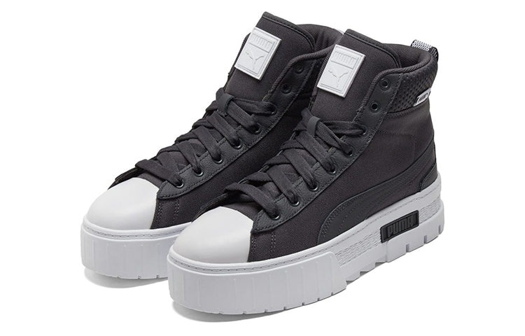 (WMNS) PUMA Mayze Mid Safari Casual Skateboarding Shoes Black 383688-02 - 3