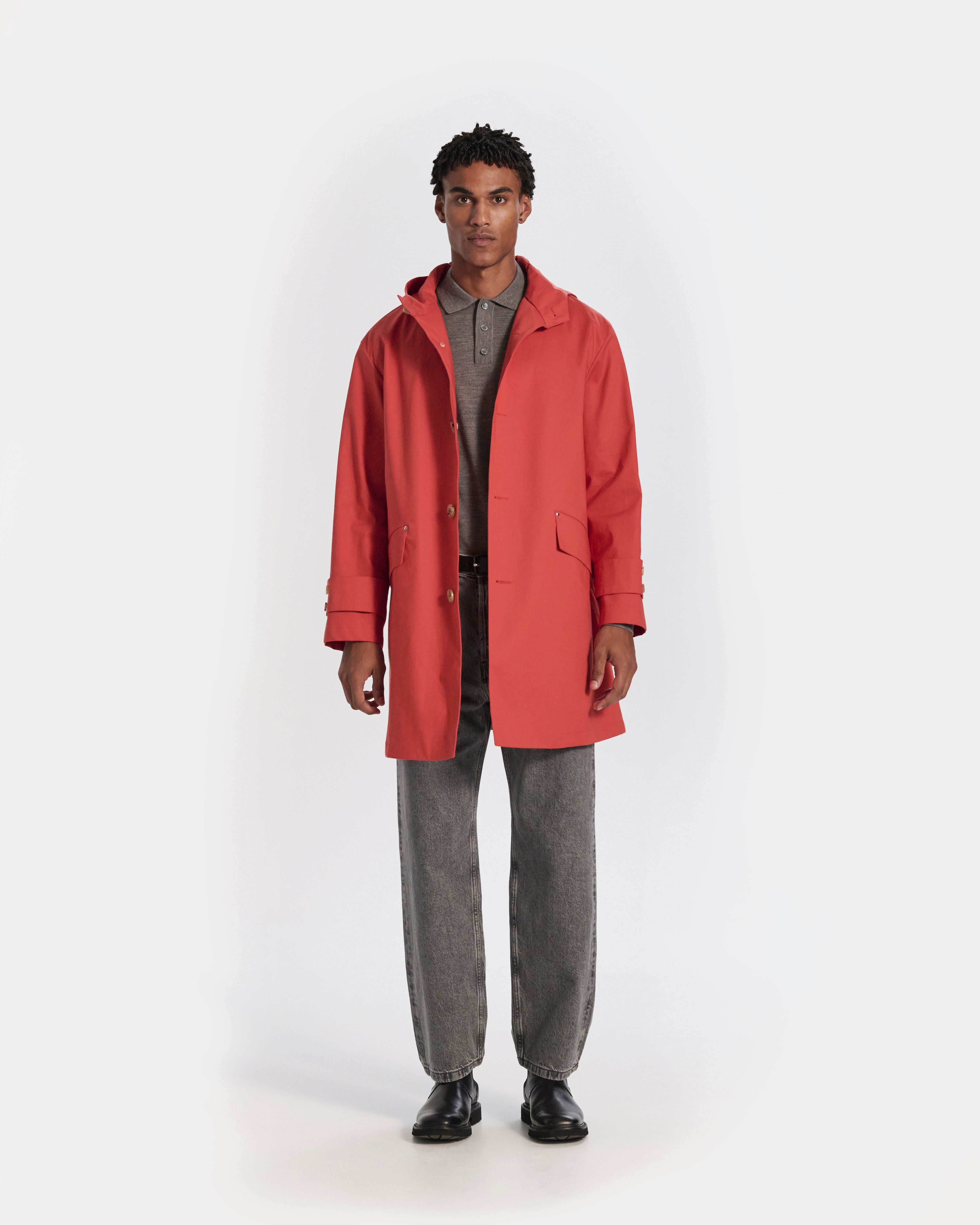 Humbie Raintec Mid Length Hooded Coat - 2