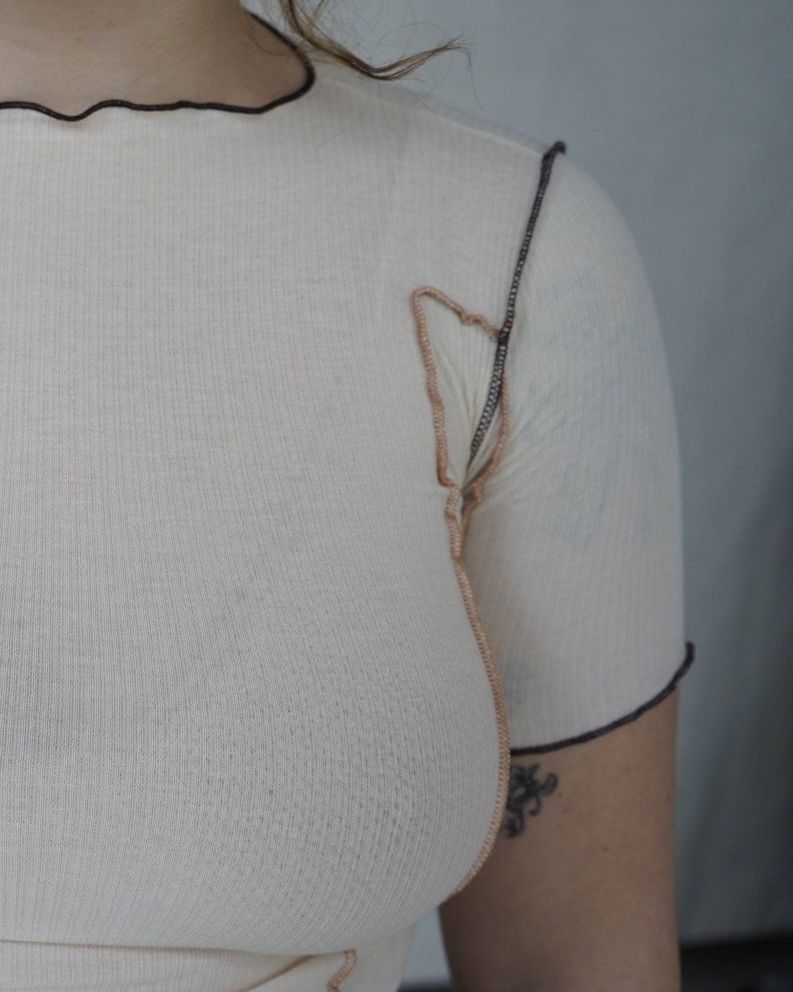 Omato 3/4 Tee Shirt - Fine Organic Cotton Rib - 6