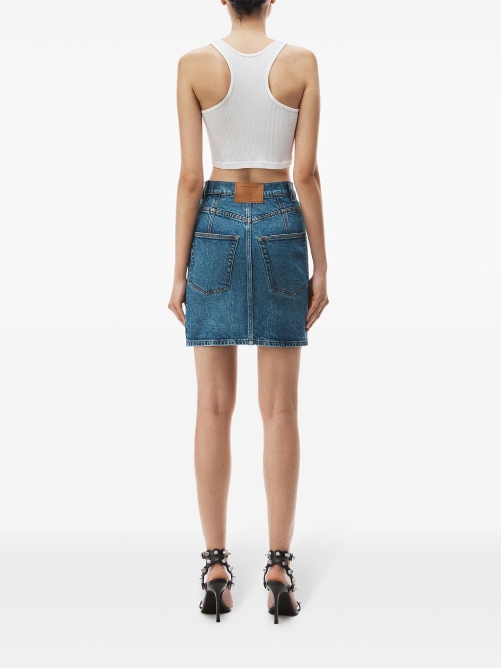 denim mini skirt - 4