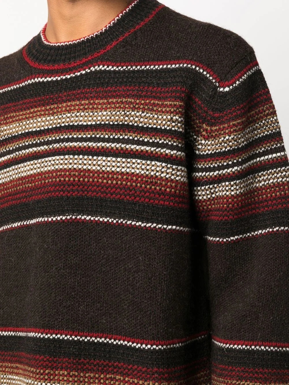 fringe-detail crew neck jumper - 5