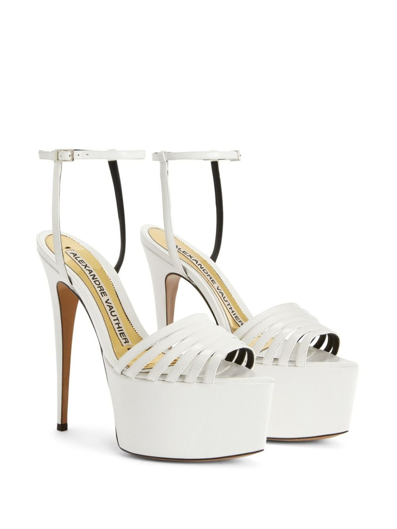 Giuseppe Zanotti x Alexandre Vauthier leather platform sandals outlook