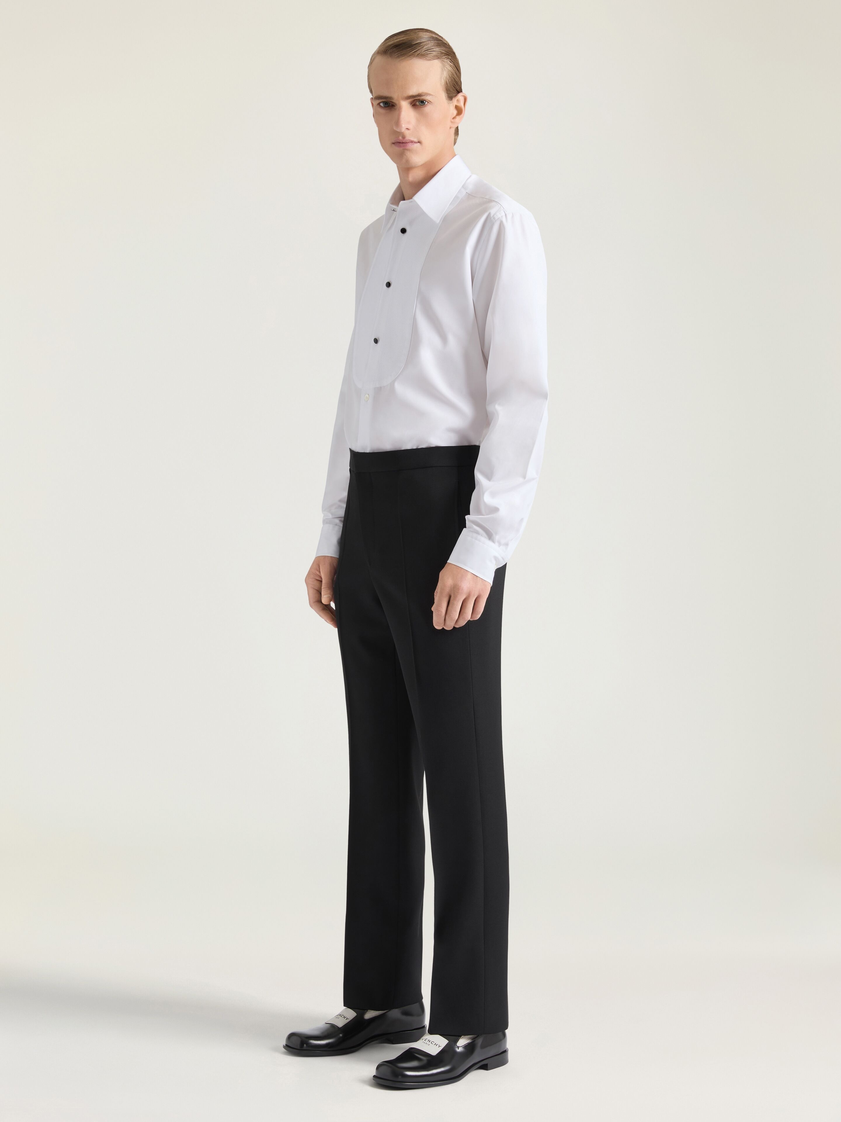 SHIRT IN POPLIN WITH PLASTRON - 3