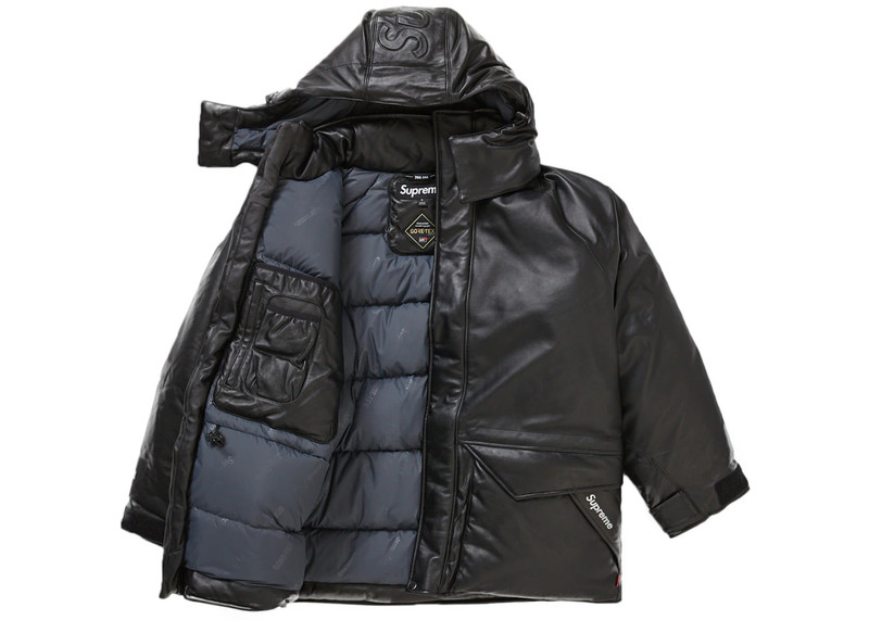 Supreme Supreme GORE-TEX Leather 700-Fill Down Parka Black outlook