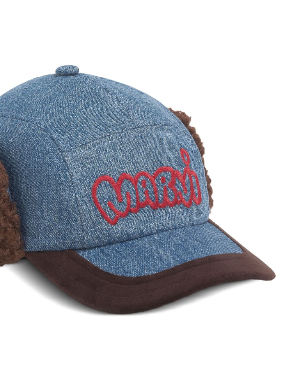 denim ear-flap baseball cap - 3
