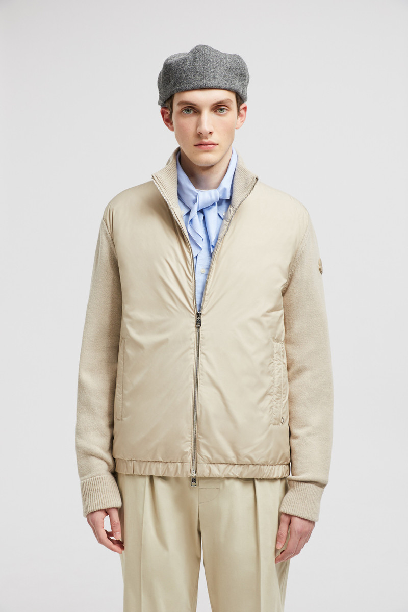 Moncler Padded Wool & Cashmere Zip-Up Cardigan outlook