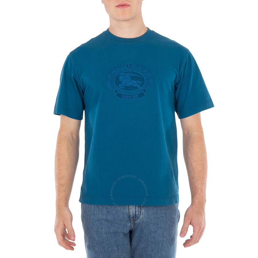 Burberry Oak Leaf Crest Embroidered Cotton Crewneck T-Shirt - 3