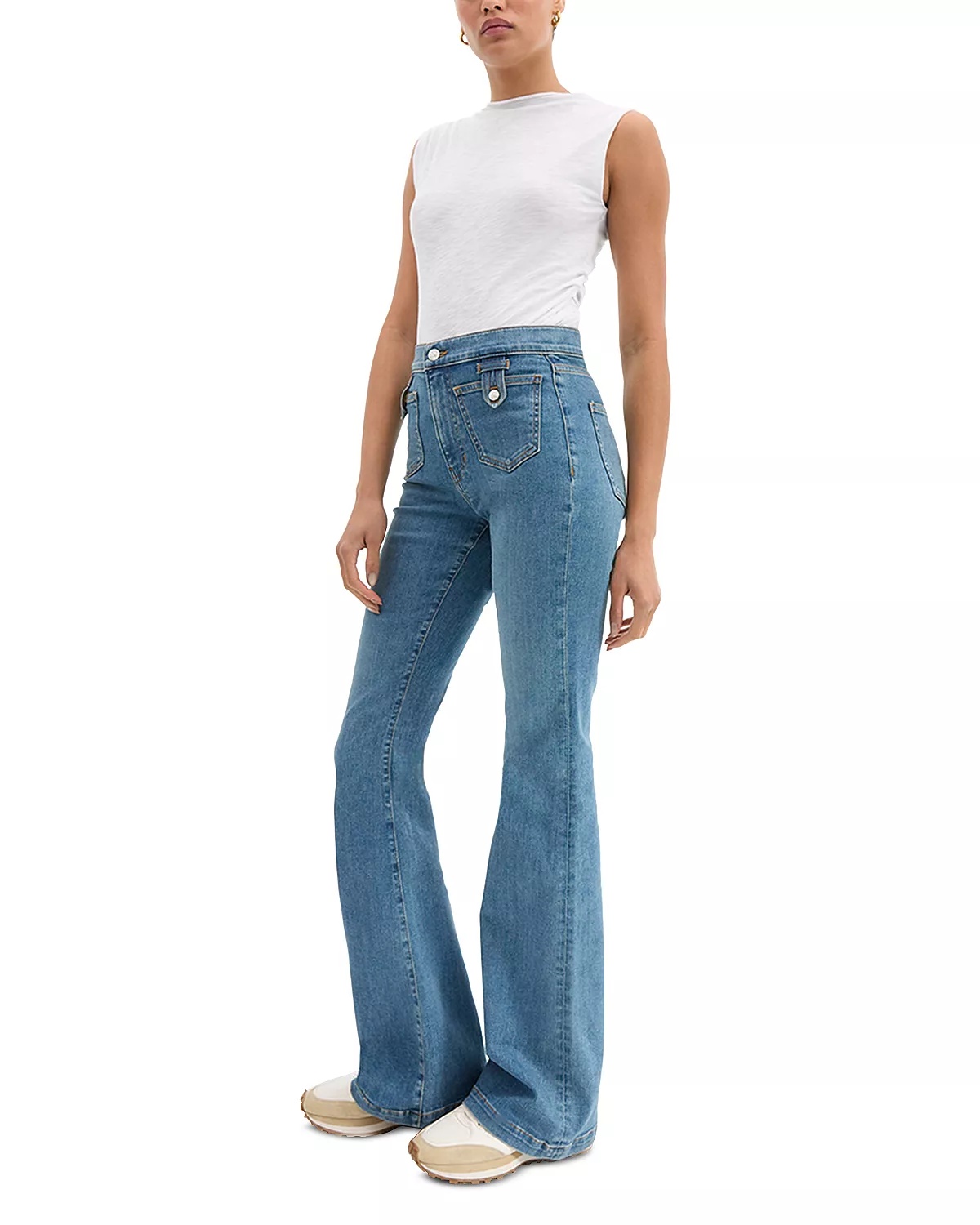 Beverly High Rise Skinny Flare Jeans in Enough Said - 3