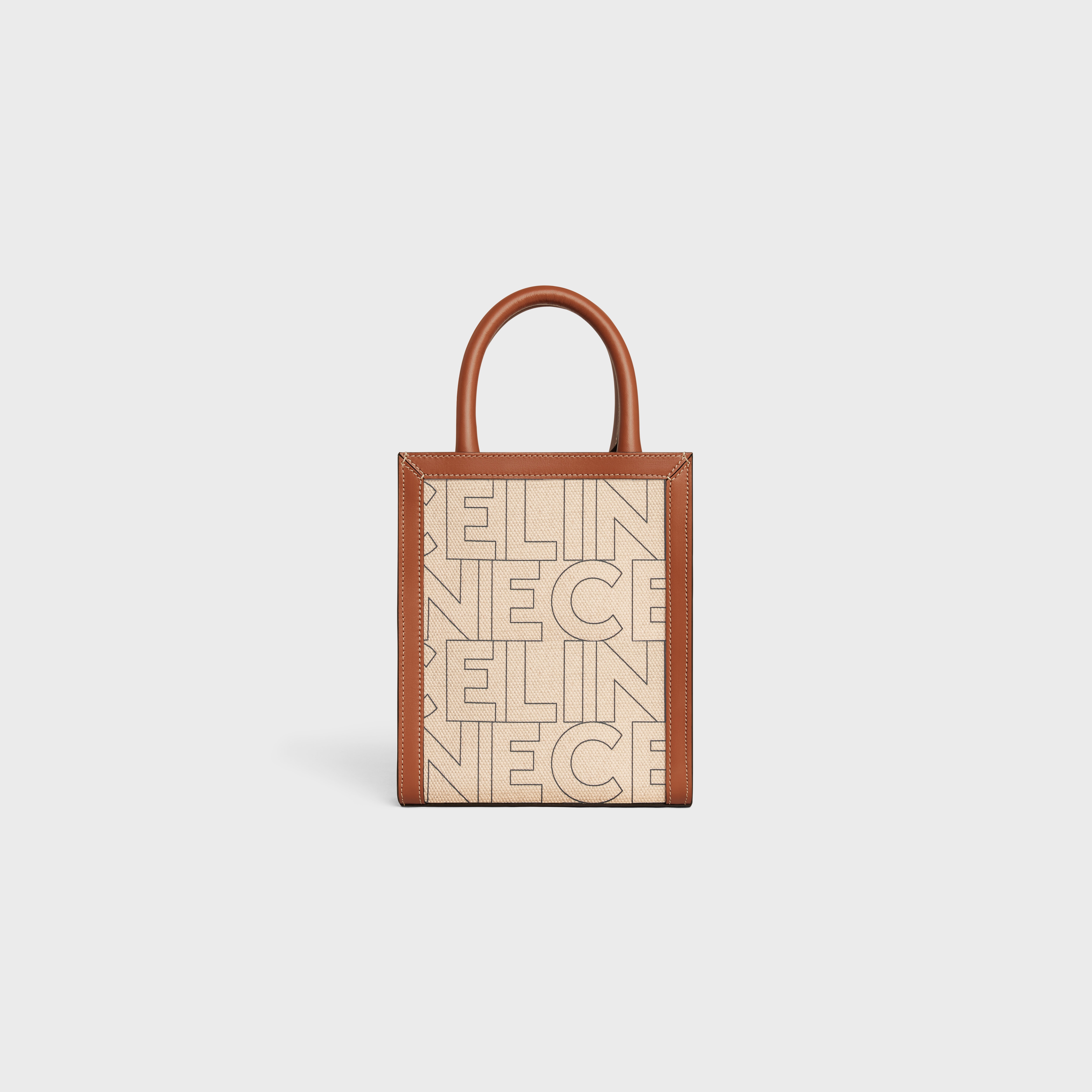 Mini Vertical Cabas Celine in TEXTILE WITH CELINE ALL-OVER print - 1